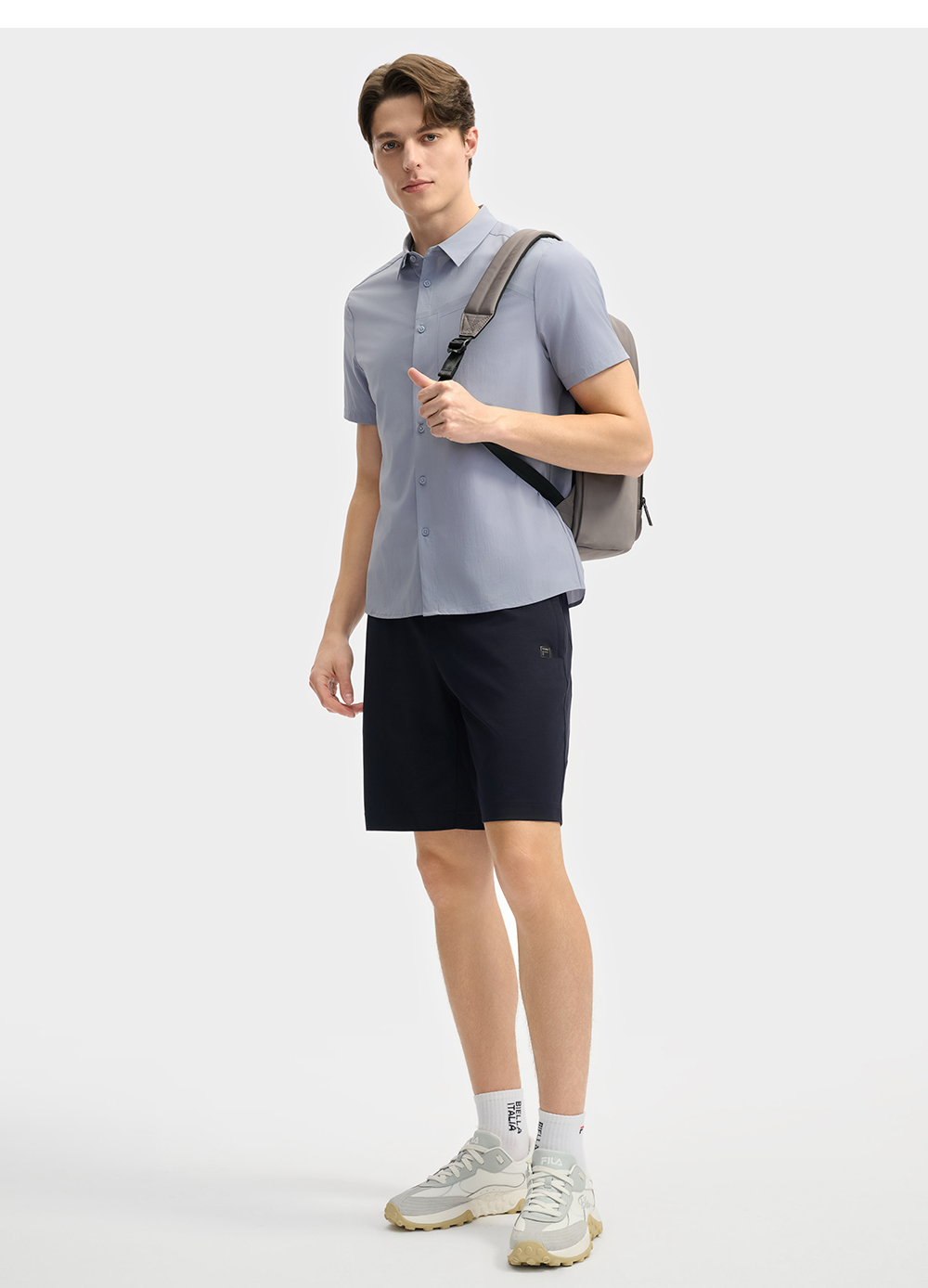 FILA CORE LIFESTYLE WHITE EVERYDAY ELEGANCE Men Short Sleeves Shirt