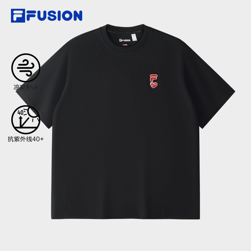 FILA FUSION INLINE FOB GRAPHIC TEES Unisex Short Sleeves T-Shirt (Black / White)