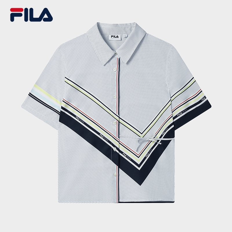 FILA CORE LIFESTYLE EMERALD ETCHED MOMENTS Women Short Sleeves Shirt (Full Print)