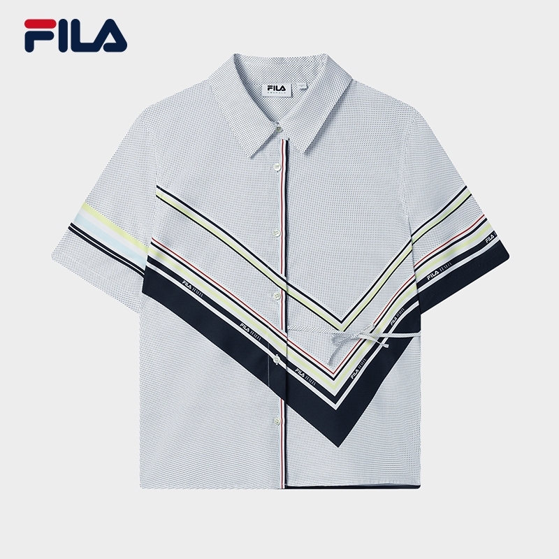 FILA CORE LIFESTYLE EMERALD ETCHED MOMENTS Women Short Sleeves Shirt (Full Print)