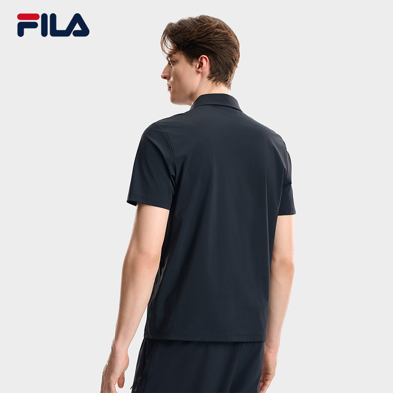 FILA Men Knitted Short Sleeve Polo Shirt