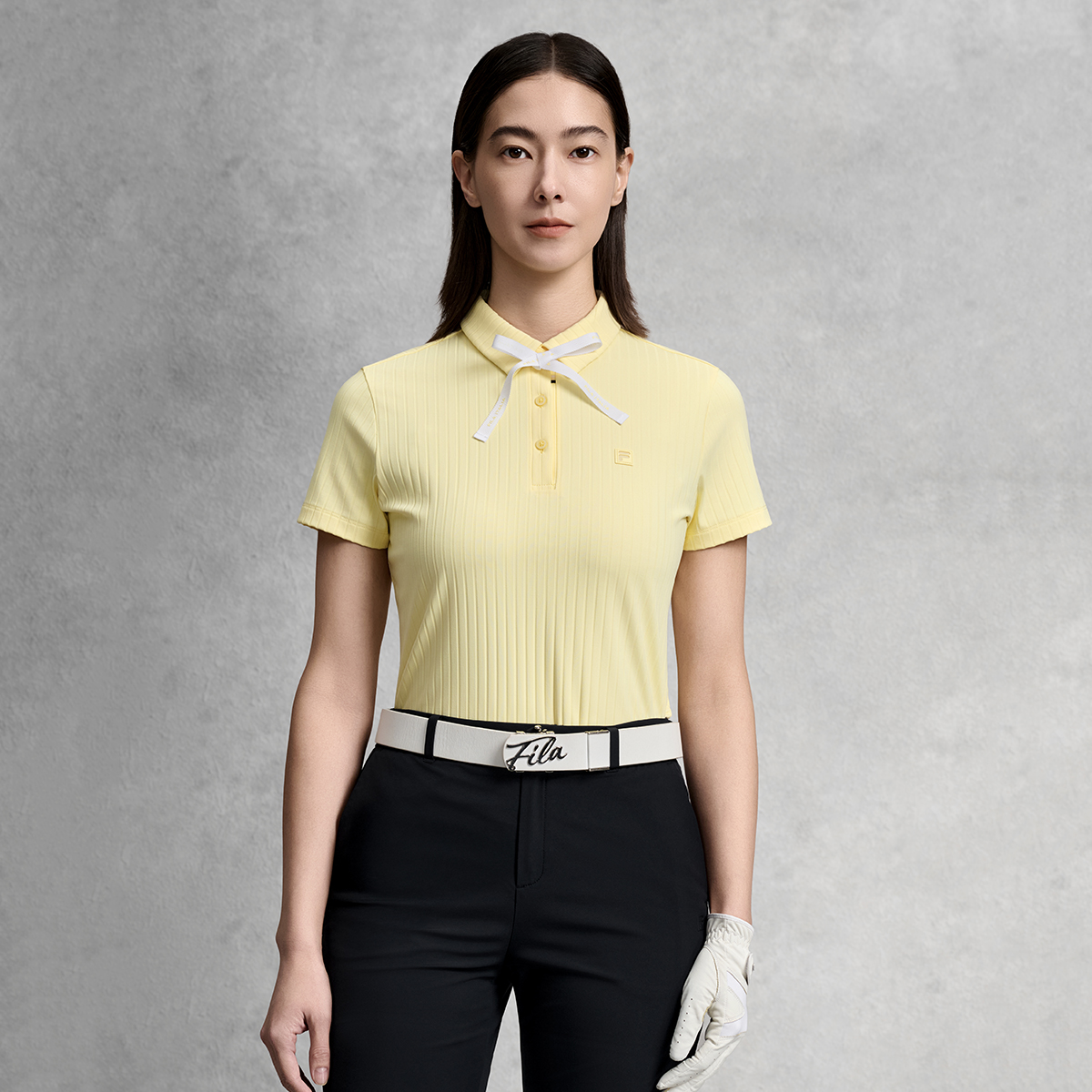 FILA WOMEN'S GOLF Knitted Short Sleeve Polo Shirt