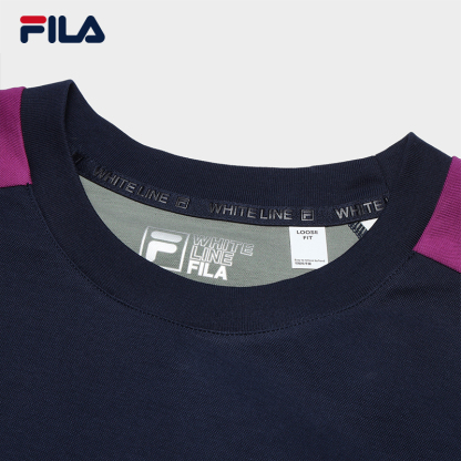 FILA CORE WHITE LINE FILA ORIGINALE Men Short Sleeve T-shirt (Dark Blue / White)