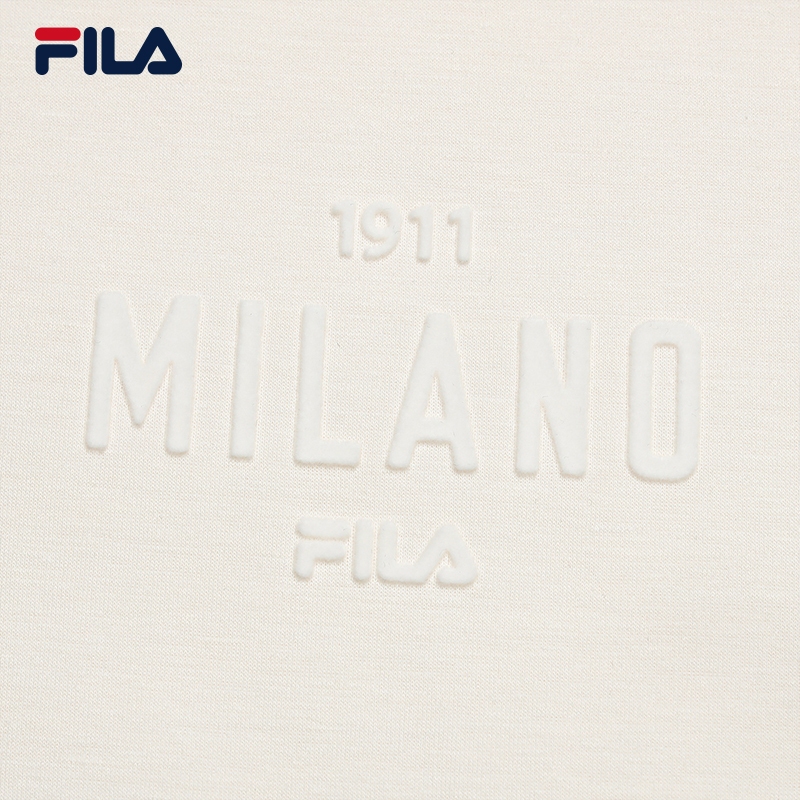 FILA CORE Women MILANO Knitted Short Sleeve Top WHITE