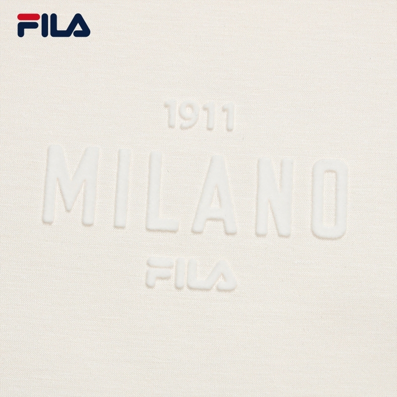 FILA CORE Women MILANO Knitted Short Sleeve Top WHITE
