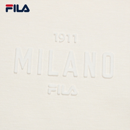 FILA CORE Women MILANO Knitted Short Sleeve Top WHITE