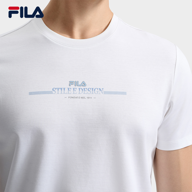 FILA CORE LIFESTYLE WHITE LINE ESCAPE THE CITY Men Short Sleeve T-shirt