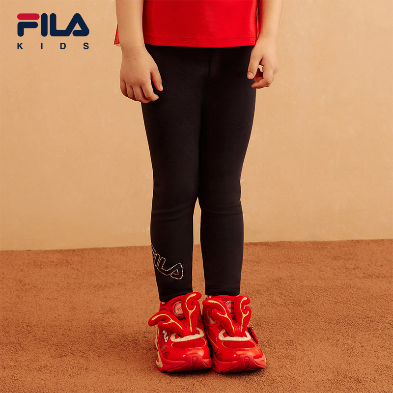 FILA KIDS ORIGINALE Girl's Knit Leggings in Navy