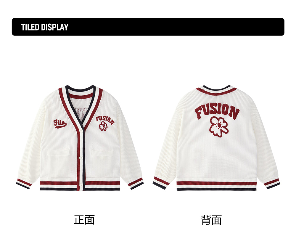 FUSION INLINE CULTURE 2 CAMPUS RHAPSODY Women Cardigan (White)