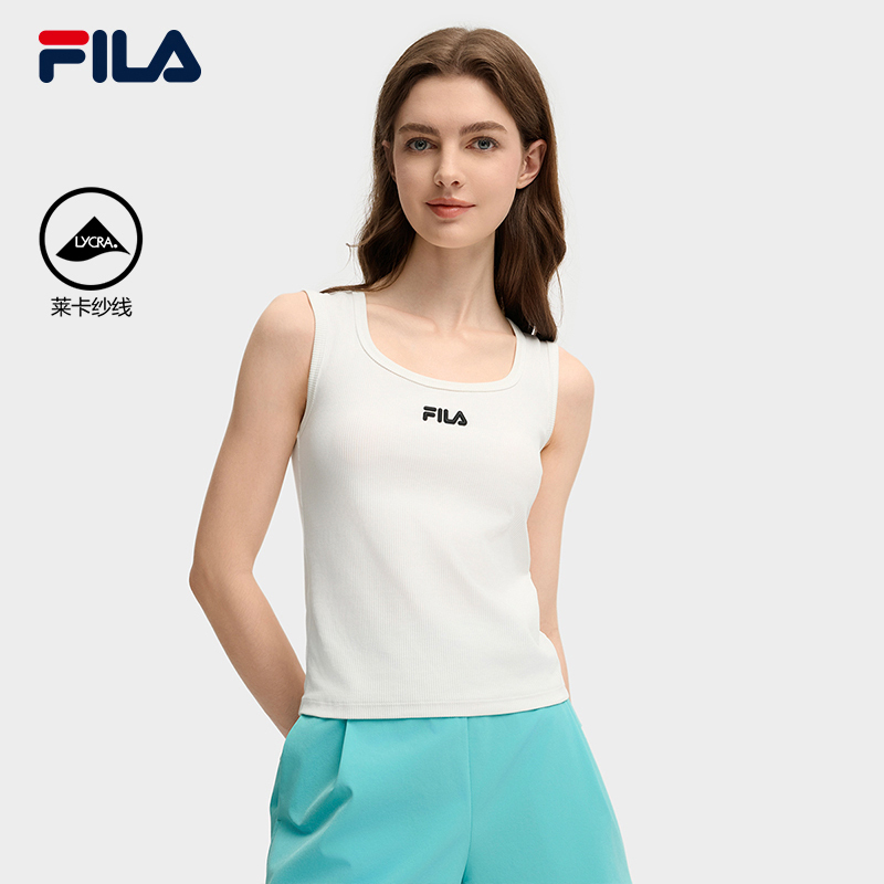 FILA CORE LIFESTYLE HERITAGE FILA X M.C.ESCHER Women Cropped Tank Top (Black / White)