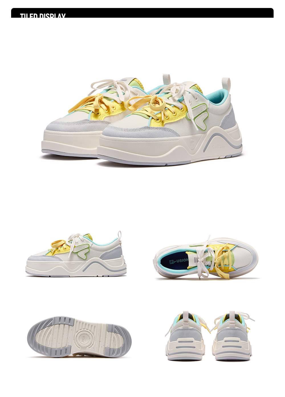 FILA FUSION FUSION 50-50 DX II CVS Men & Women Skate Shoes (Beige / Grey / Sand / Blue / Cream)