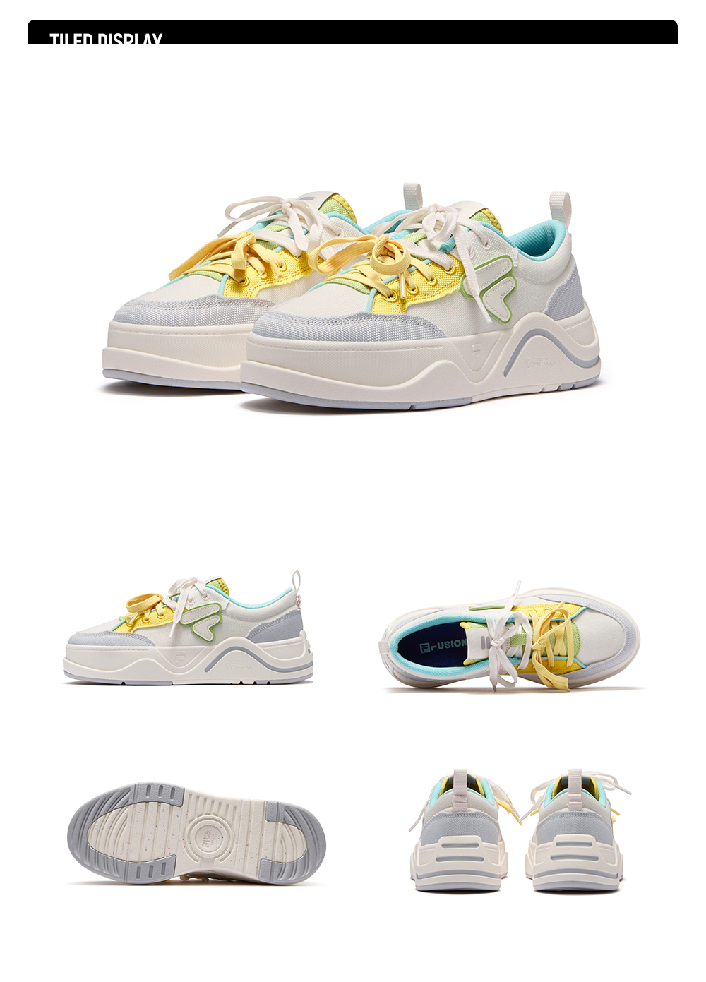FILA FUSION FUSION 50-50 DX II CVS Men & Women Skate Shoes (Beige / Grey / Sand / Blue / Cream)