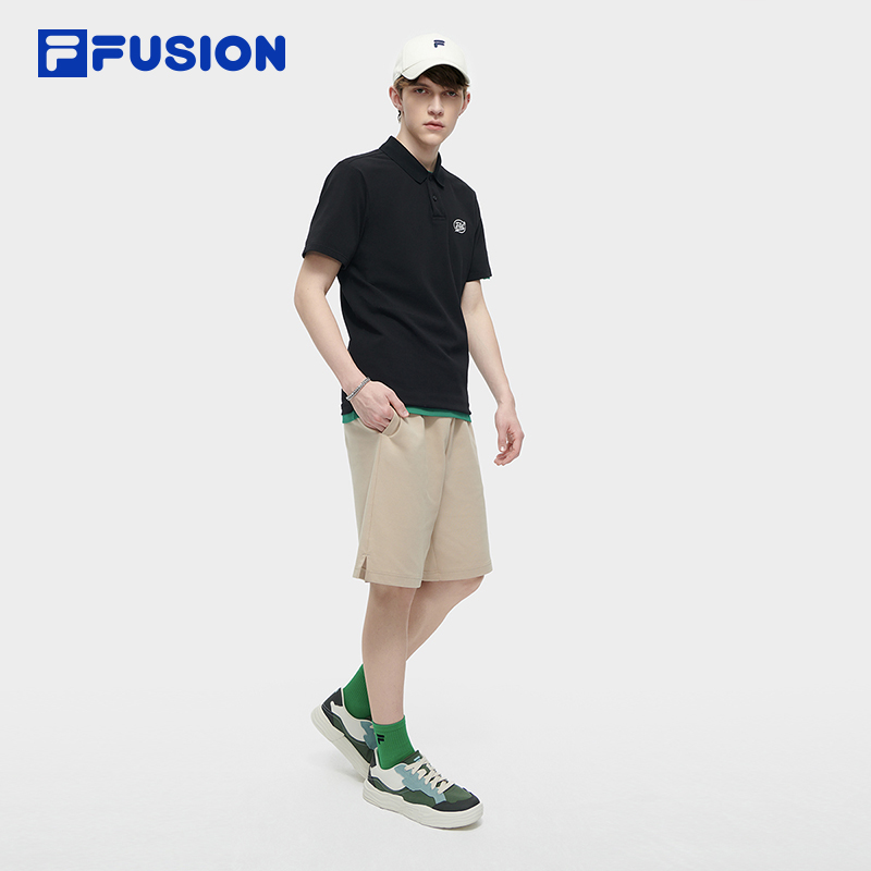 FILA FUSION INLINE CULTURE Men Short Sleeve Polo in Black