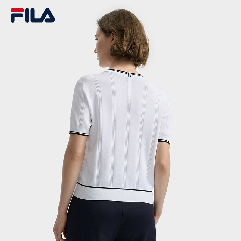 FILA CORE LIFESTYLE WHITE LINE ESCAPE THE CITY Women Knit Sweater