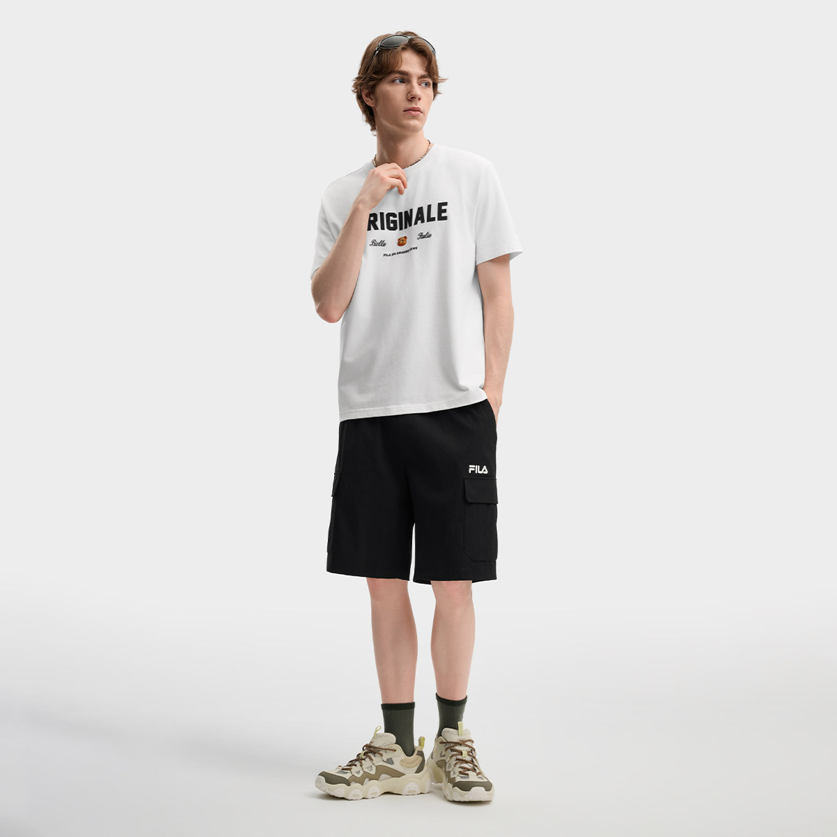 FILA CORE LIFESTYLE FILA ORIGINALE Football Culture Men Woven Shorts