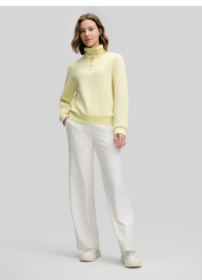 FILA CORE LIFESTYLE EMERALD ELEGANT HEART Women Pullover Sweater (Yellow / White))