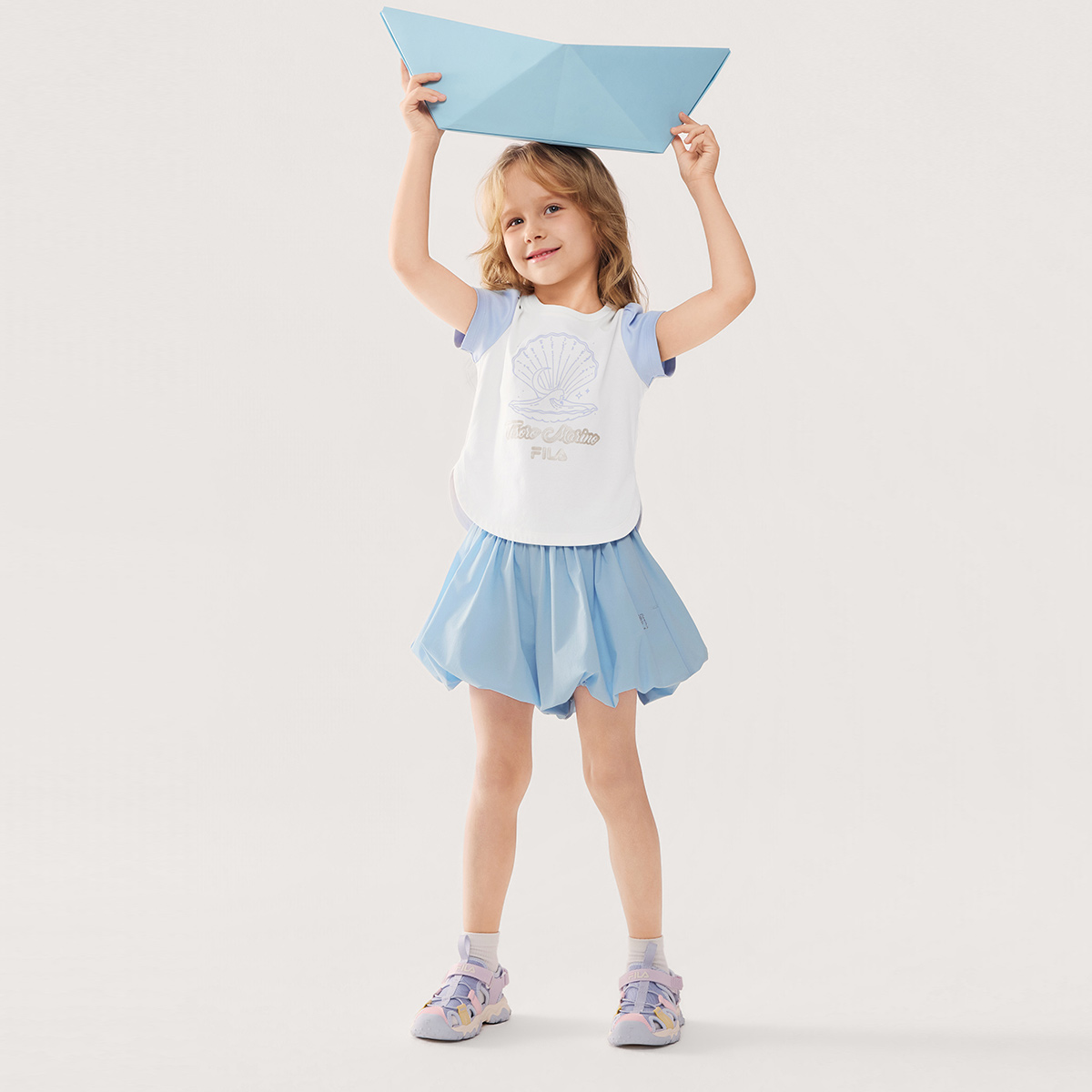 FILA KIDS WHITE LINE Girls Short Sleeves T-Shirt