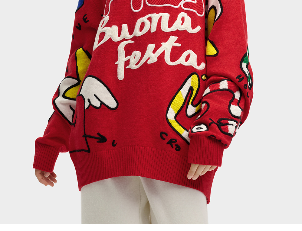 FILA CORE LIFESTYLE ORIGINALE FILA SOPHEY Women Knit Sweater (Red)