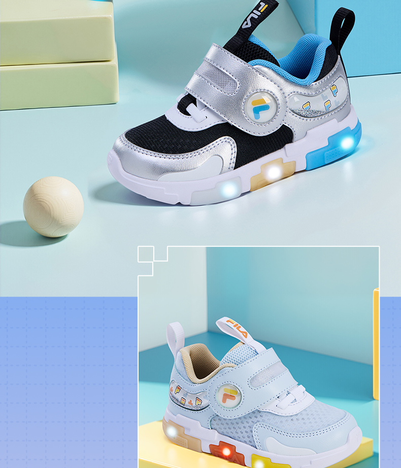 FILA KIDS Boys/Girls PIXELS Light-Up Shoes