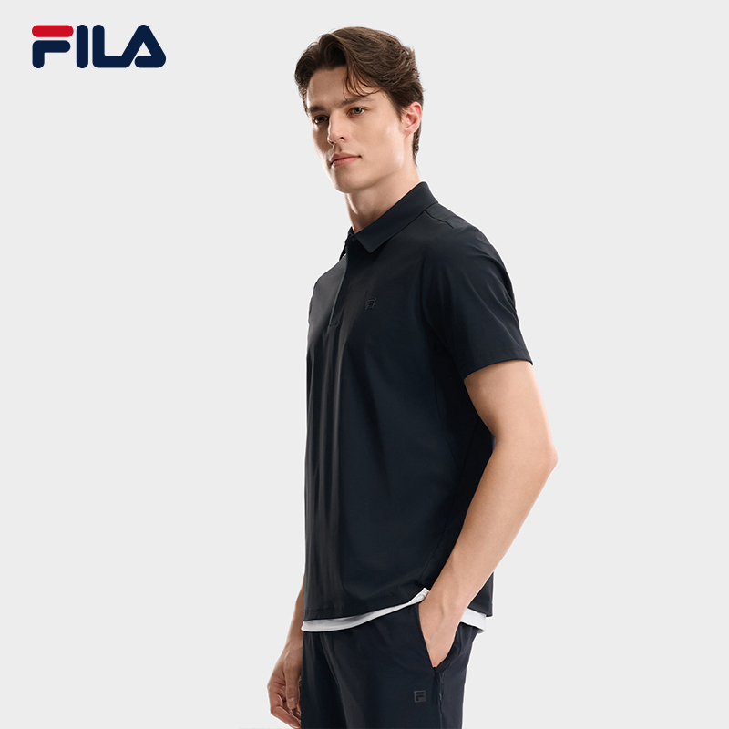 FILA Men Knitted Short Sleeve Polo Shirt