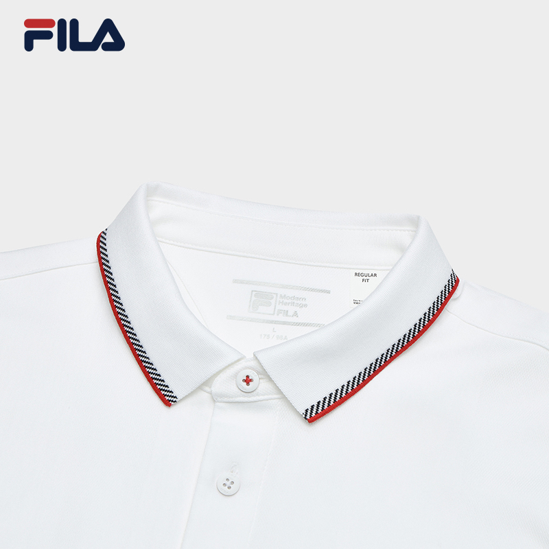 FILA CORE CROSS OVER MODERN HERITAGE Men Short Sleeve Polo (Navy / White)