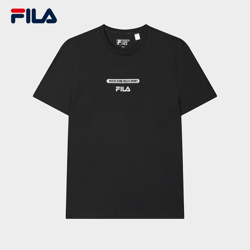 FILA CORE LIFESTYLE ORIGINALE VANGUARD EXPLORATION Men Short Sleeves T-Shirt (Black / Light Green / White)