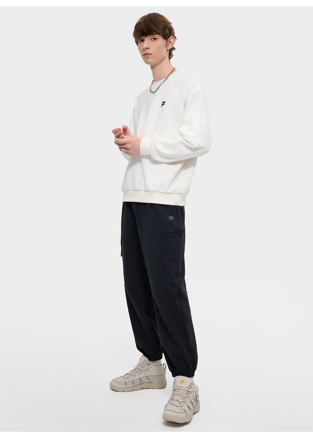 FILA FUSION INLINE FUSION LIFE X FUSIONEER FIELD OF CLASSIC Men Sweatshirt (White)
