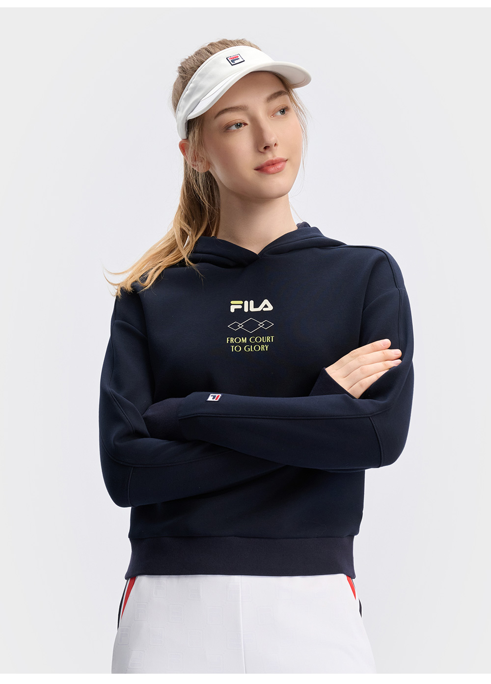 FILA CORE ATHLETICS TENNIS APRÈS-COURT Women Hoodie (Navy)