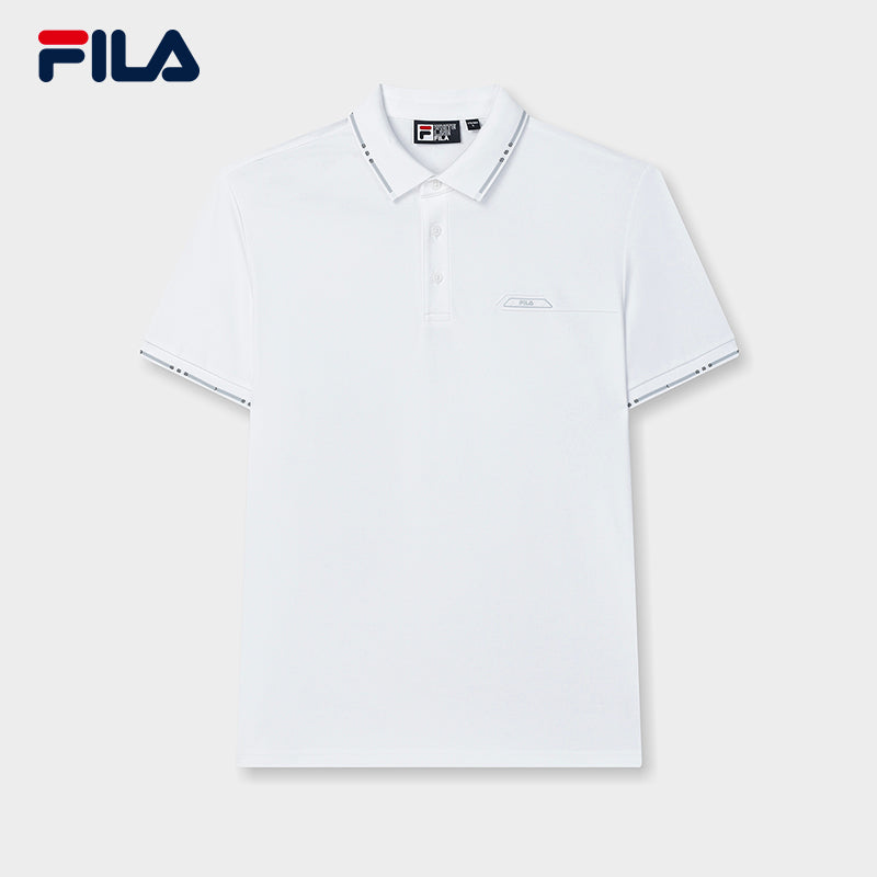 FILA CORE LIFESTYLE WHITE ORTISEI Men Polo T-shirt