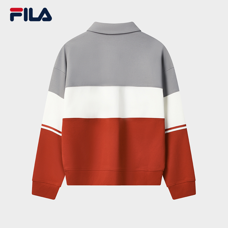 FILA CORE LIFESTYLE FILA ORIGINALE Men Long Sleeve Polo (Black/Ash)