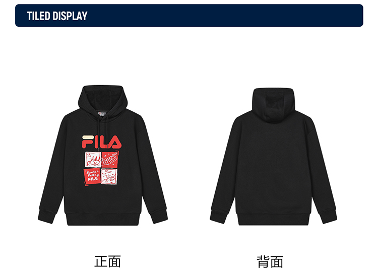 [ CNY Collection ] FILA CORE WHITE LINE ORIGINALE Men's Hooded Sweater in Red Chinese New Year