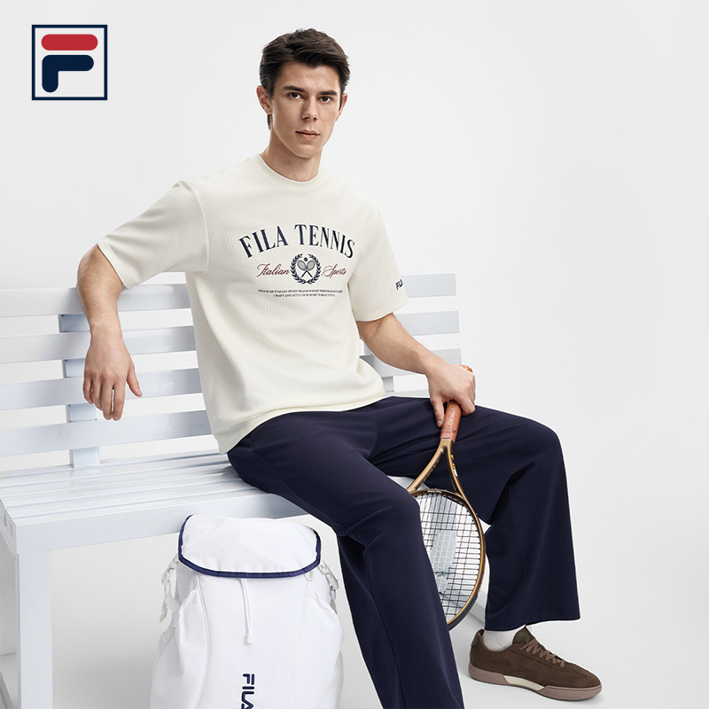 FILA ATHLETICS Men Knitted Short Sleeve Top