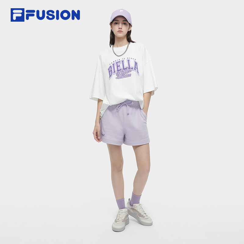 FILA FUSION BASKETBALL INLINE UNIFORM Women's Cotton Shorts (White / Violet)