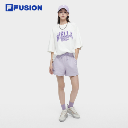 FILA FUSION BASKETBALL INLINE UNIFORM Women's Cotton Shorts (White / Violet)