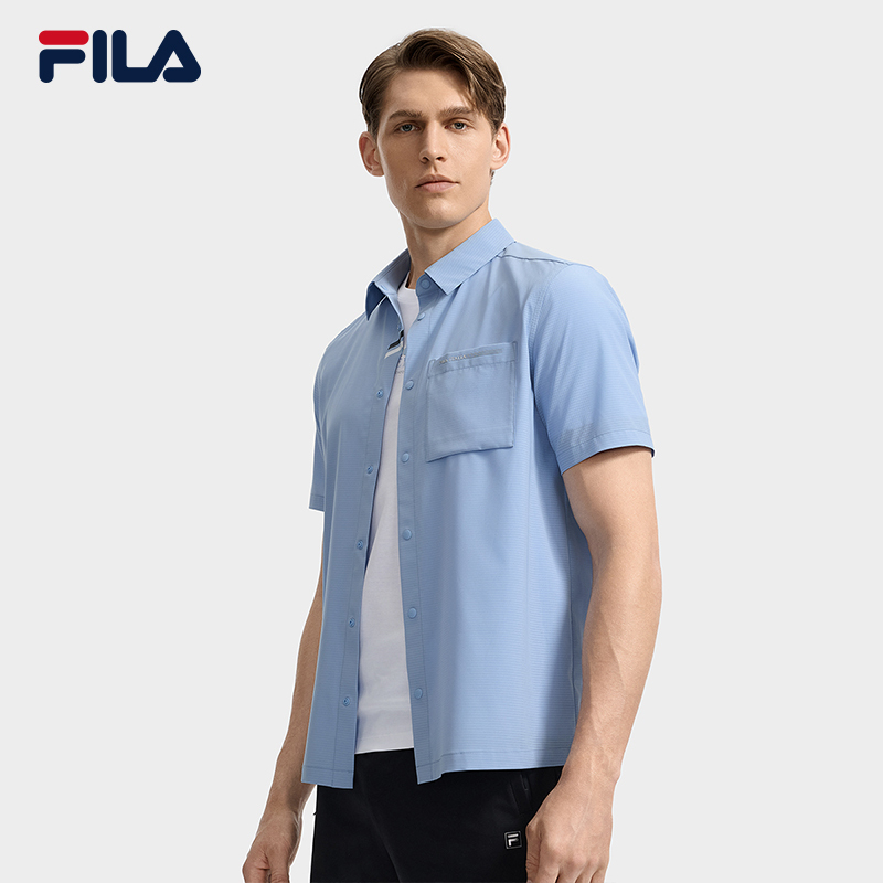 FILA CORE LIFESTYLE WHITE LINE ESCAPE THE CITY Men Short Sleeves Shirt