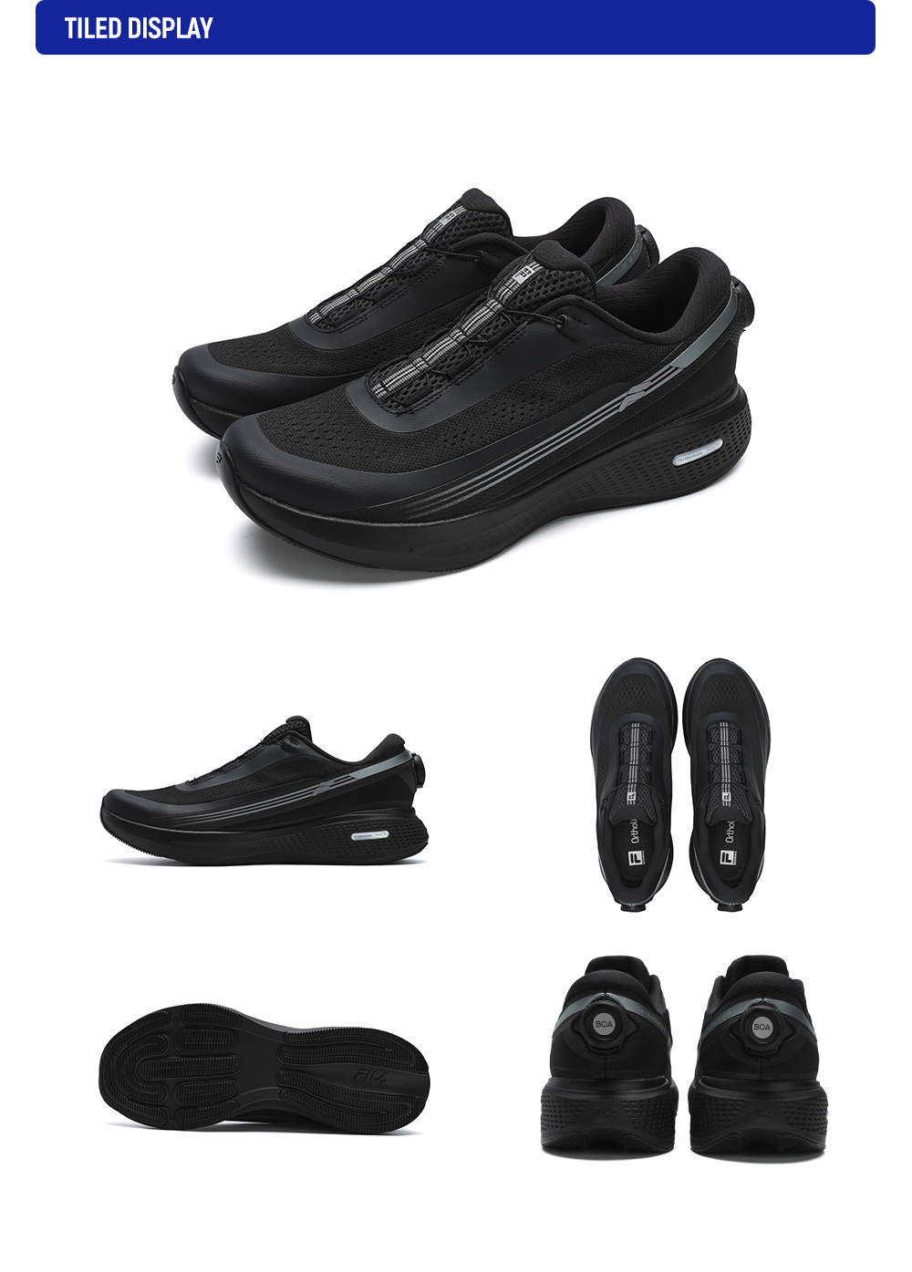 FILA CORE ATHLETICS BOA NUVOLE RUN 3+ Men Road Running Shoes (Black)