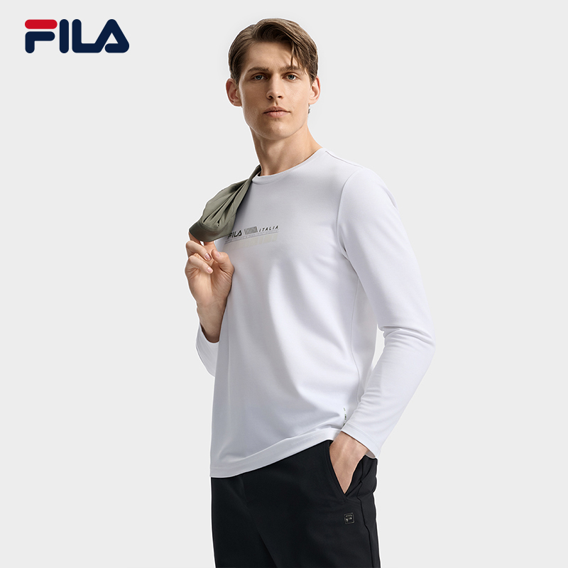 FILA CORE WHITE Weekend City Break  Men Long Sleeve Tee White