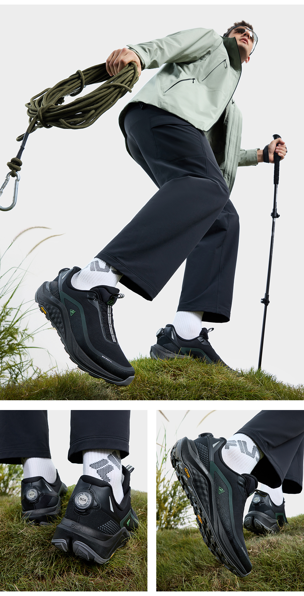 FILA CORE ATHLETICS BOA WOLF 2+ Men Sneakers (Black / White)