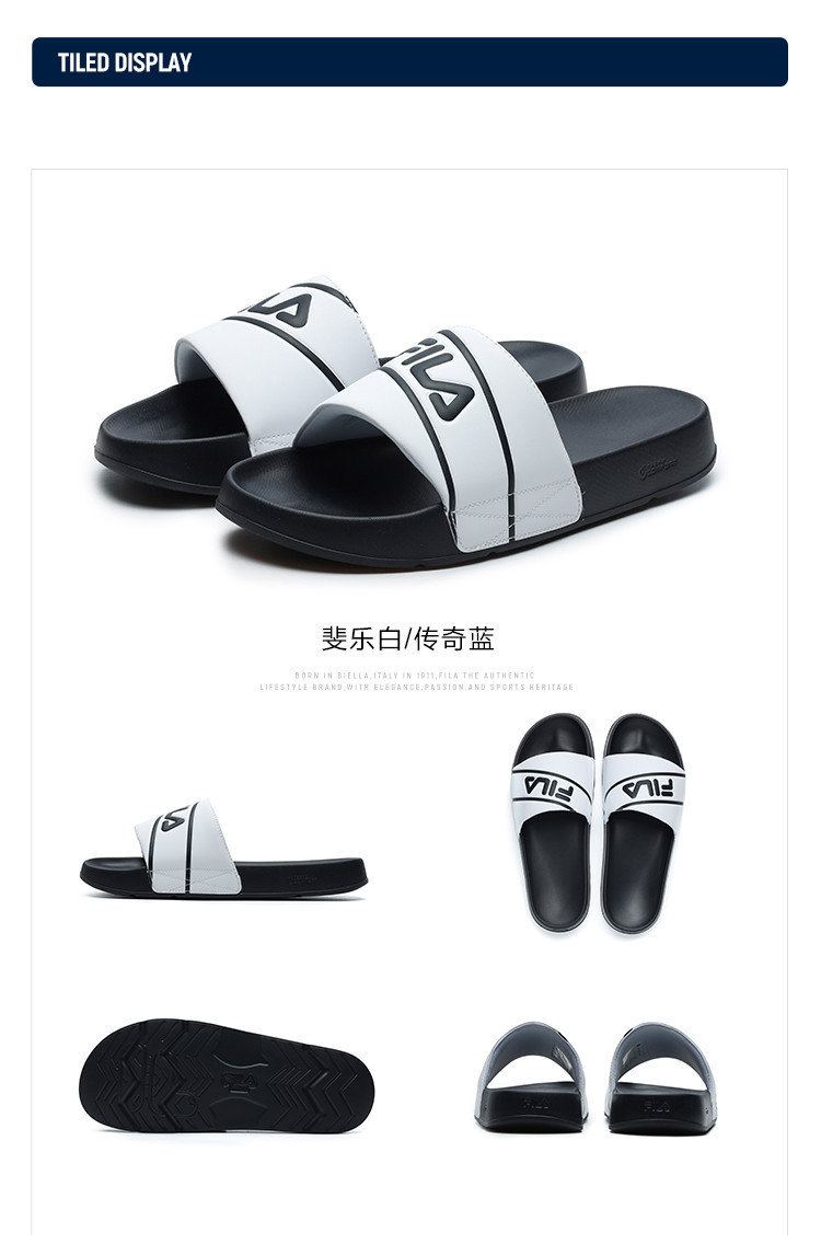FILA CORE Men's DRIFTER FASHION ORIGINALE Heritage Slippers in Black or White