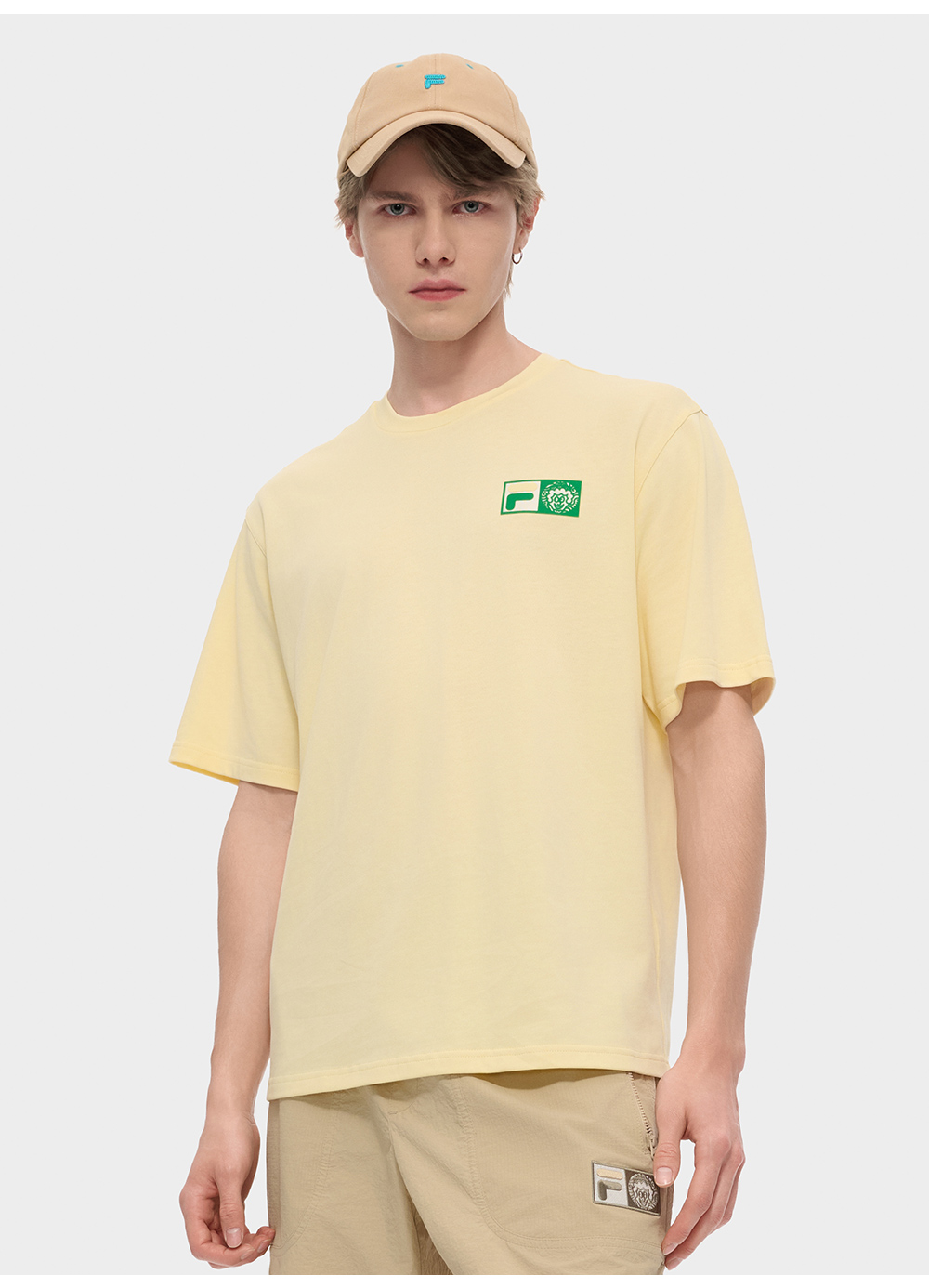 FILA FUSION  FUSION X MR DOODLE Unisex Short Sleeve T-shirt (Pink / Purple / White / Yellow)