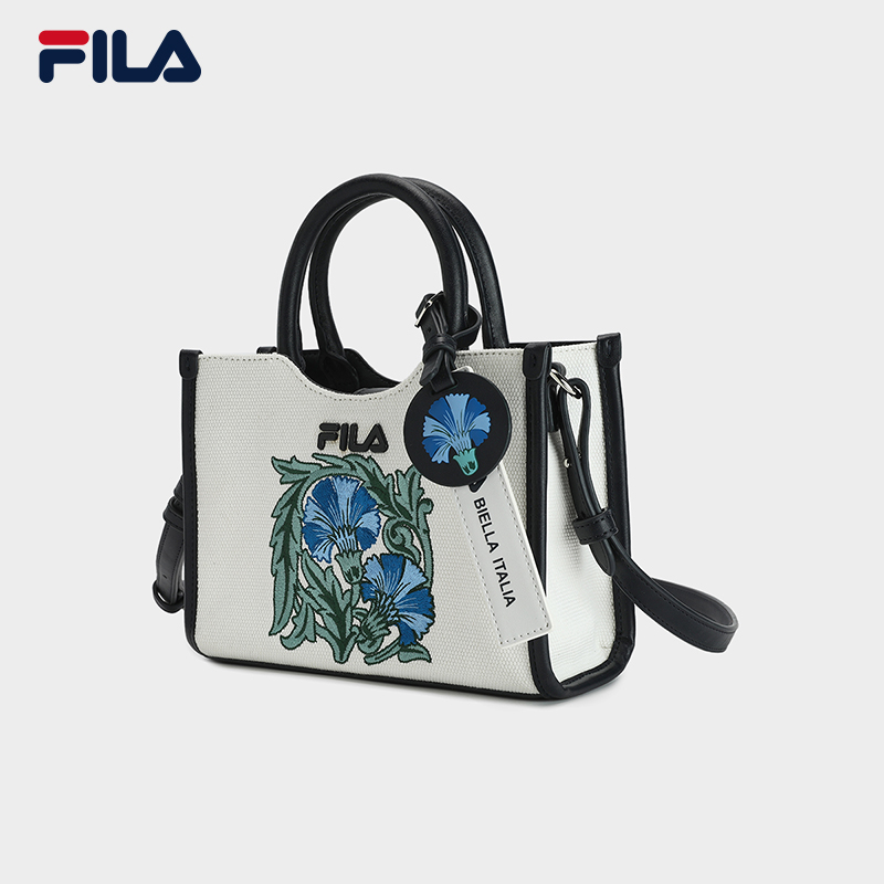 【Yangmi】 FILA CORE WHITE LINE HERITAGE Women's Crossbody Bag in White
