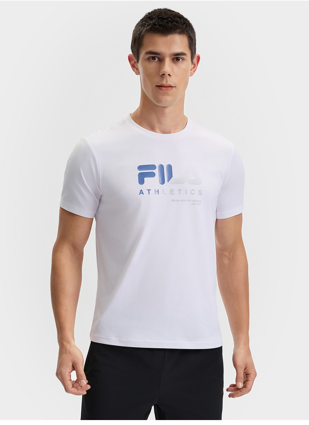 FILA CORE ATHLETICS FITNESS MEN ARTE ELEGANTE Men Short Sleeves T-Shirt (Orange / White)