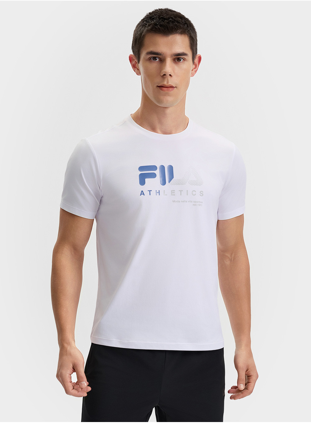 FILA CORE ATHLETICS FITNESS MEN ARTE ELEGANTE Men Short Sleeves T-Shirt (Orange / White)