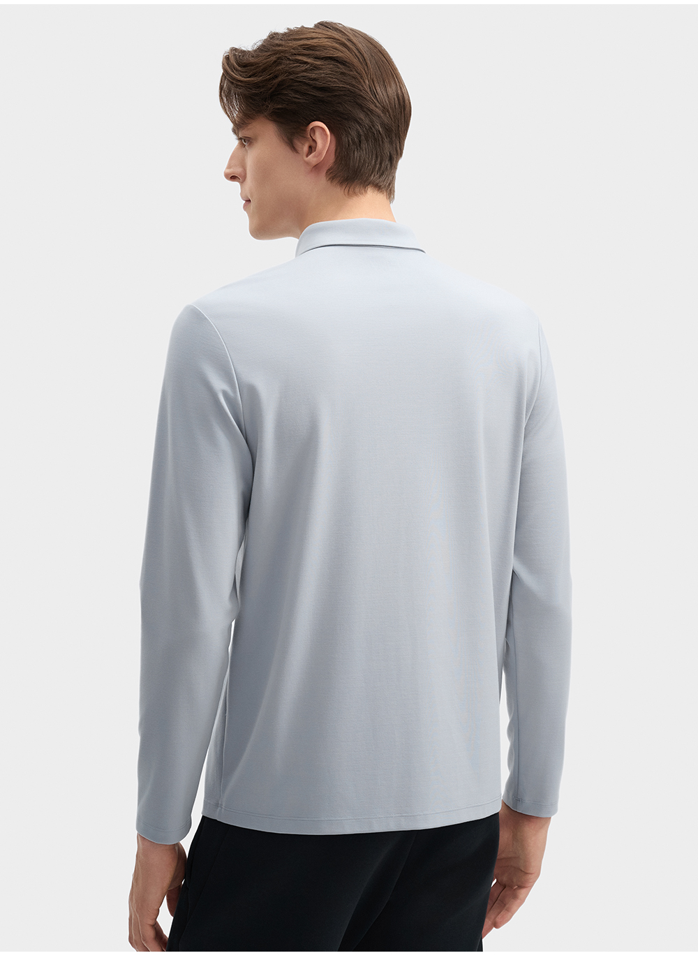 FILA CORE LIFESTYLE WHITE LINE GRENOBLE Men Long Sleeve Polo (Ash)