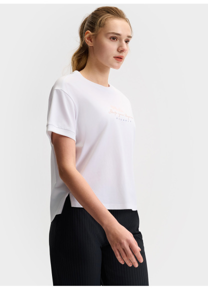 FILA CORE ATHLETICS FILA-FIT ARTE ELEGANTE Women Short Sleeves T-Shirt (Black / White)