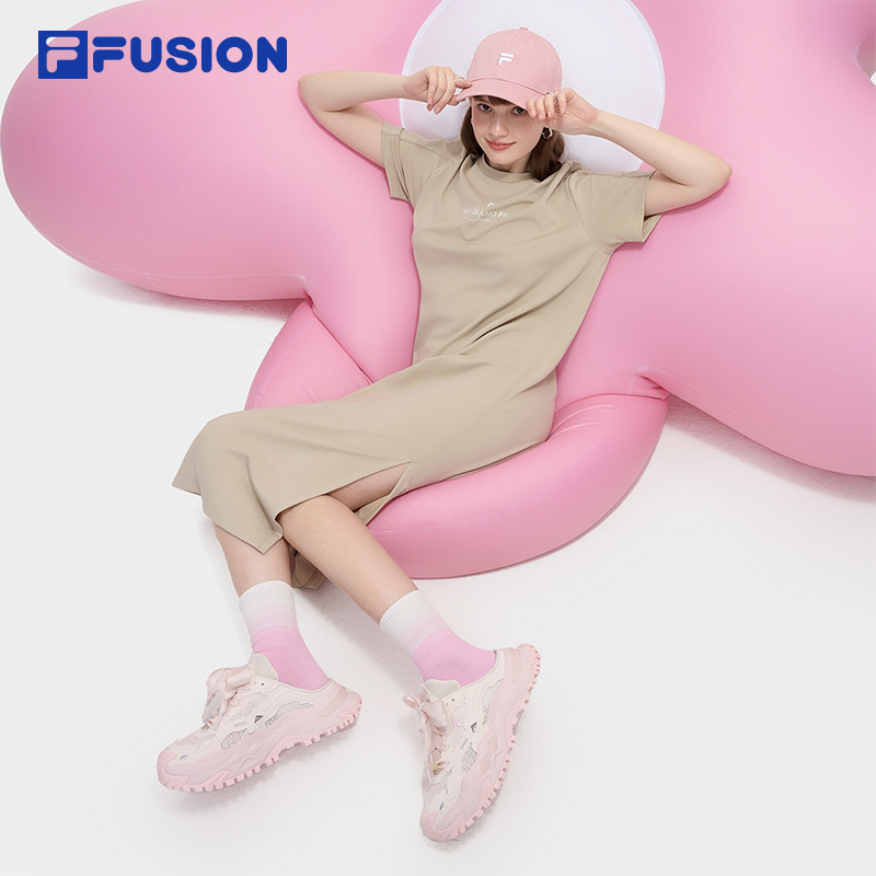 [ TOP PICK! ]FILA FUSION BIANCO MULES Women Platform Shoes/Sneakers (Pink/ Green / Purple) [ Slip-ons | 4.5cm ]