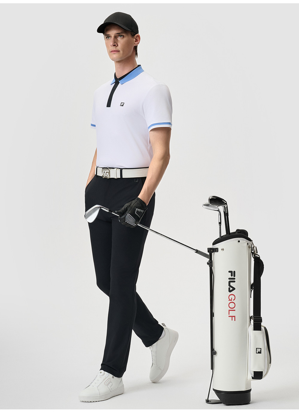 FILA CORE ATHLETICS GOLF STATELY FLORAL Men Polo T-shirt (White)