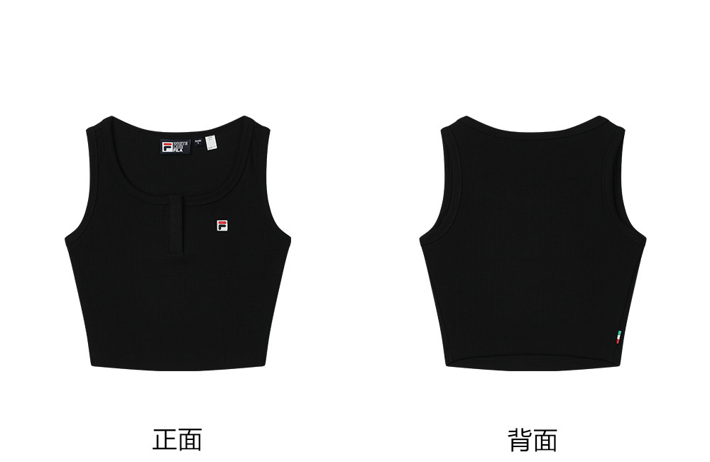 FILA CORE LIFESTYLE SETTANTA Women Knitted Sleeveless Top (Black / White)