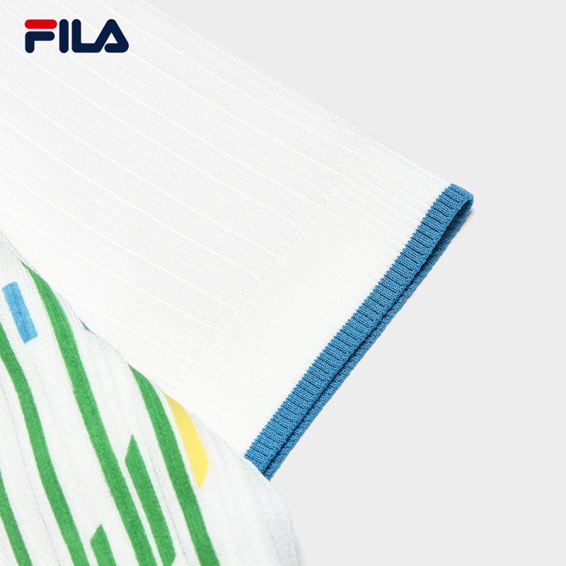 FILA CORE LIFESTYLE HERITAGE Women Knit Top (White)