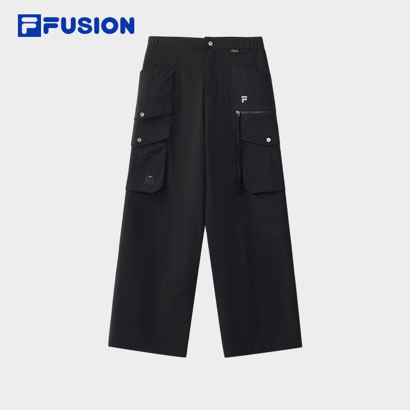 FILA FUSION WORKWEAR METRO PORTAL Women Woven Pants (Black / Light Green)